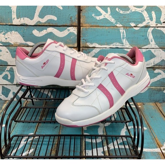 AMF Shoes Vintage Amf Womans Size 85 Pinkwhite Bowling Shoes Poshmark